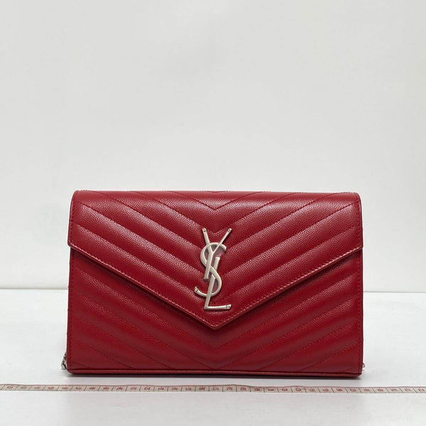 【TikTok Livestream】Saint Laurent/YSL Cassandre Envelope Chain Red CPU0210