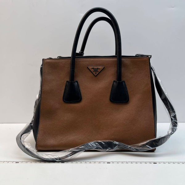 【TikTok Livestream】Prada Twin Pocket Tote Brown/Black