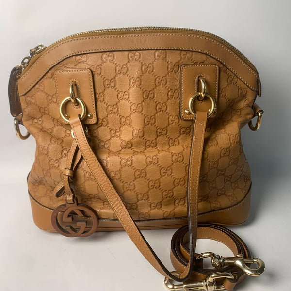 【JUST IN】Pre-Owned Gucci/ GG Guccissima Medium Light Brown Shoulder Bag