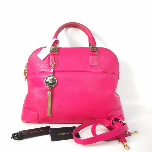 【TikTok Livestream】Versace Borsetta Pelle Hot Pink Shoulder Bag