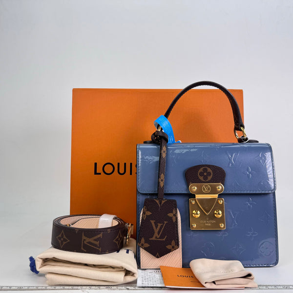 【TikTok Livestream】Louis Vuitton/LV Spring Street Monogram Blue Shoulder Bag