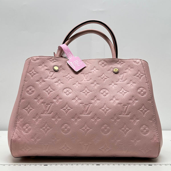 【TikTok Livestream】Louis Vuitton/LV Montaigne MM Empreinte Pink Shoulder Bag