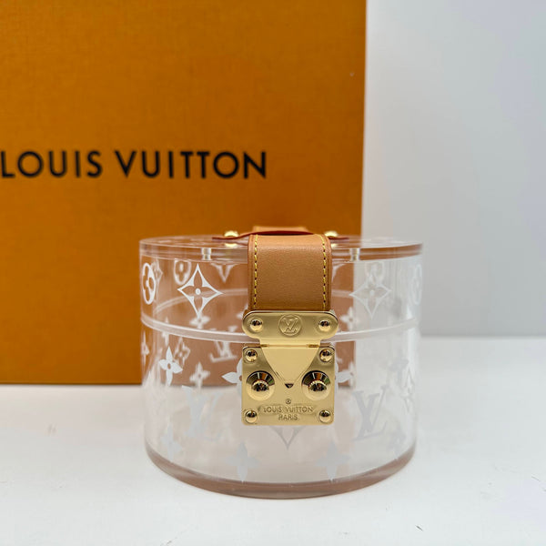 【TikTok Livestream】Louis Vuitton/LV Scott Box Transparent Monogram Plexiglass Handbag