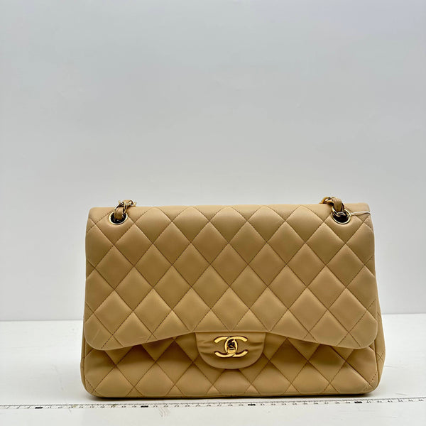 Chanel/CC Double Flap Jumbo Beige