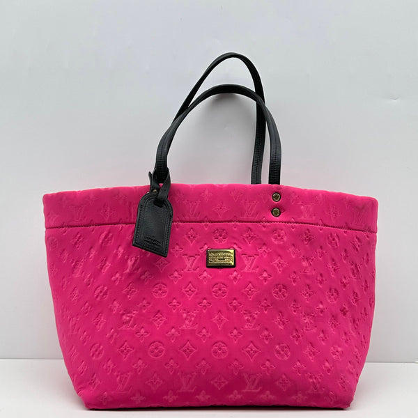 【TikTok Livestream】Louis Vitton/LV Monogram Neoprene Scuba MM Pink Tote