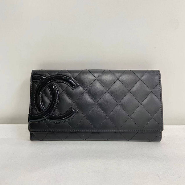 Chanel/CC Cambon Line Trifold Balck