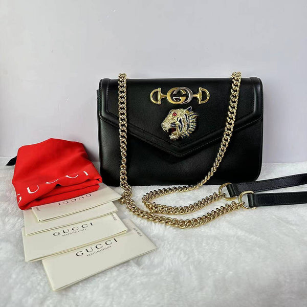 【TikTok Livestream】Gucci/GG Rajah Tiger Head Small Black