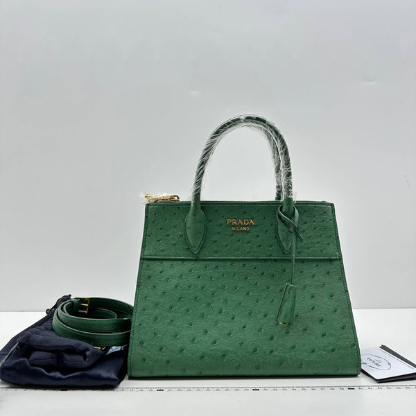 【TikTok Livestream】Prada Galleria Medium Double Zip Green