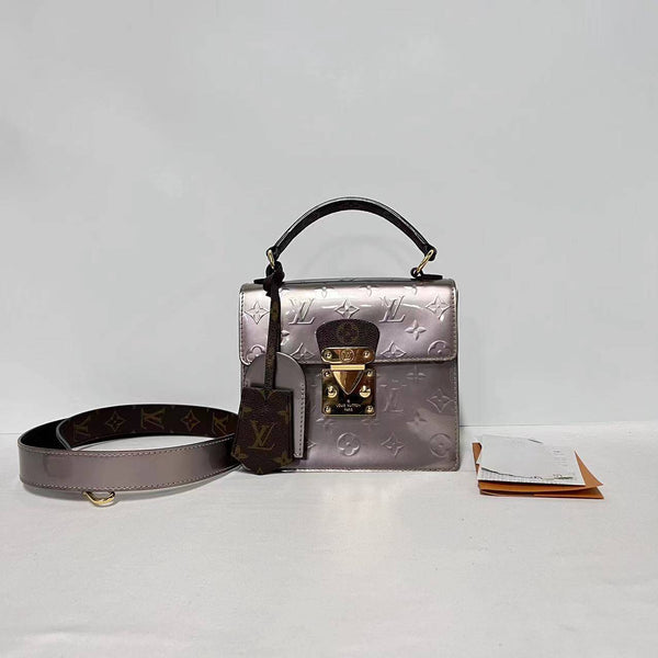 【TikTok Livestream】Louis Vuitton/LV Spring Street Top Handle Bitume Metallise Shoulder Bag