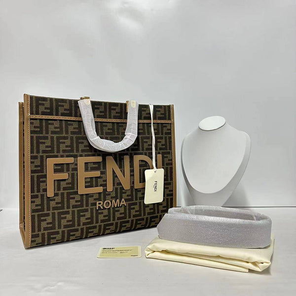 【TikTok Livestream】Fendi Sunshine Medium Shopper Brown