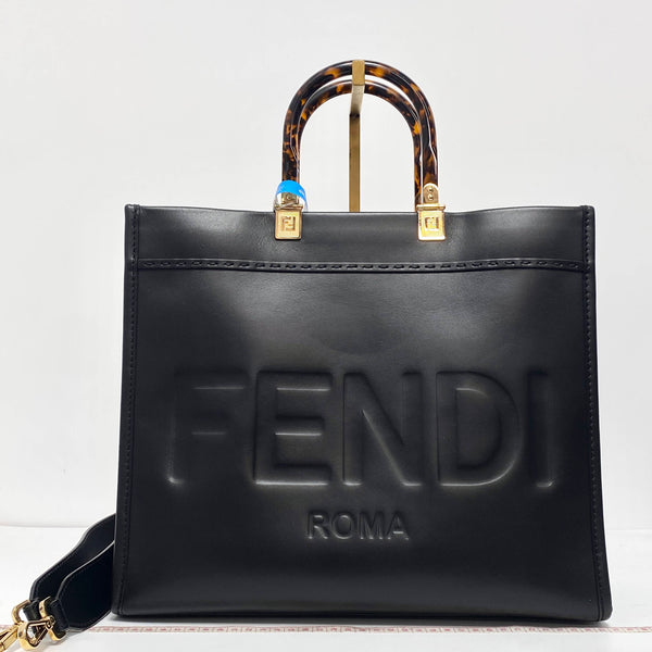 【TikTok Livestream】Fendi Sunshine Shopper Tote Medium Black