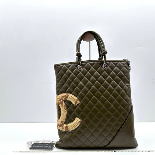 Chanel/CC Cambon Quilted Olive Handbag