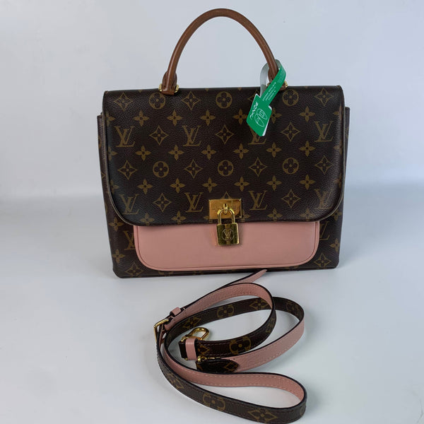 【TikTok Livestream】Louis Vuitton/LV Marignan Coated Canvas Monogram/Pink Handbag