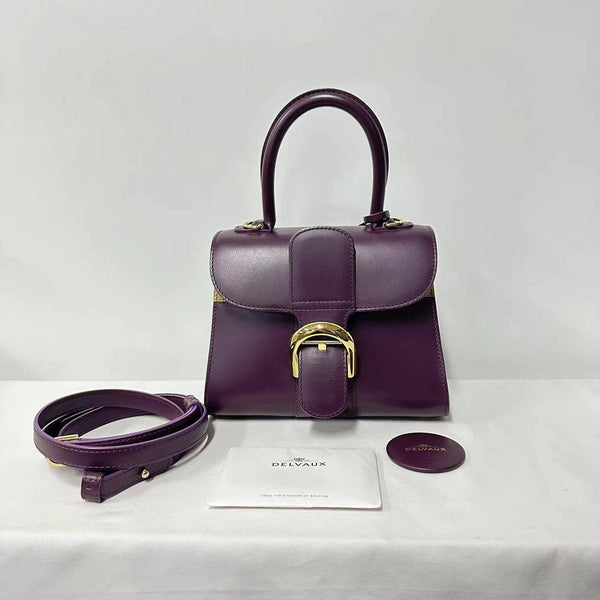 【TikTok Livestream】Delvaux Brillant Mini Purple Shoulder Bag/Handbag