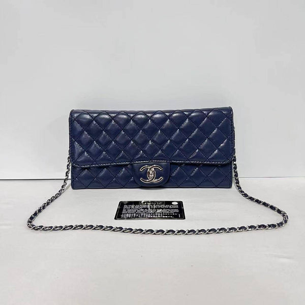 Chanel/CC Quilted Clutch Flap Blue Shoulder Bag