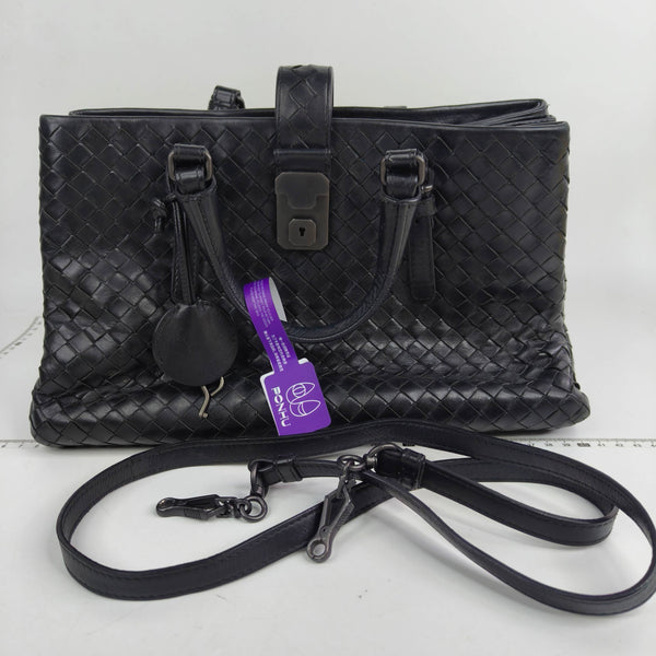 【TikTok Livestream】Bottega Veneta/BV Roma Small Nappa Black Shoulder Bag