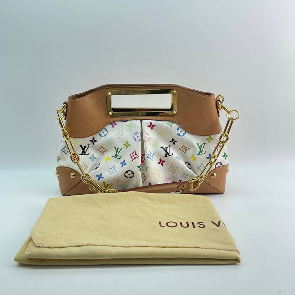 【TikTok Livestream】Louis Vuitton/LV Judy MM Monogram Coated Canvas Multicolor Murakami Shoulder Bag/Handbag