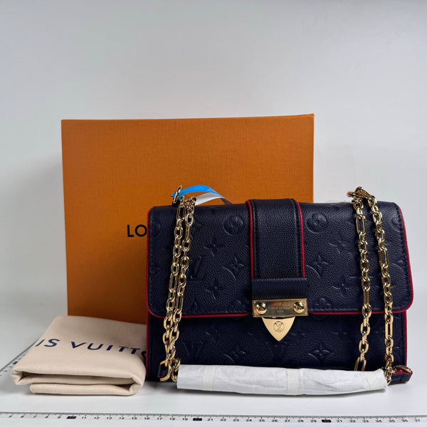 【TikTok Livestream】Louis Vuitton/LV Saint Sulpice PM Empreinte  Navy Blue/Red Crossbody