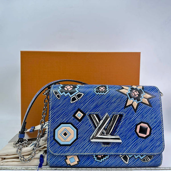 【TikTok Livestream】Louis Vuitton/LV Twist MM EPI Blue Limited Edition Shoulder Bag