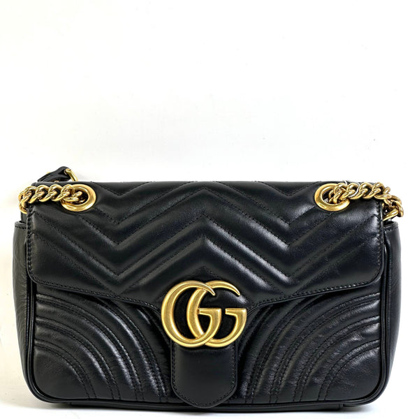 【TikTok Livestream】Gucci/GG Marmont Small Black Crossbody