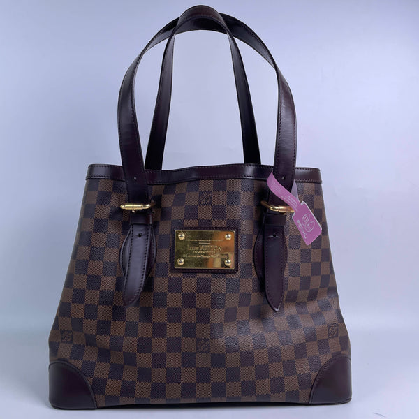 【TikTok Livestream】Louis Vuitton/LV Hampstead MM Coated Canvas Damier Ebene Red Interior Handbag