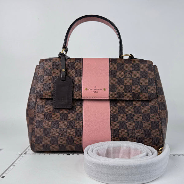 【TikTok Livestream】Louis Vuitton/LV Bond Street Coated Canvas Damier Ebene/Pink Shoulder Bag