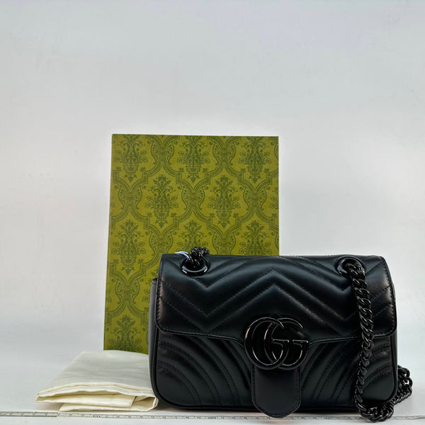 【TikTok Livestream】Gucci/GG Marmont Mini Black Crossbody