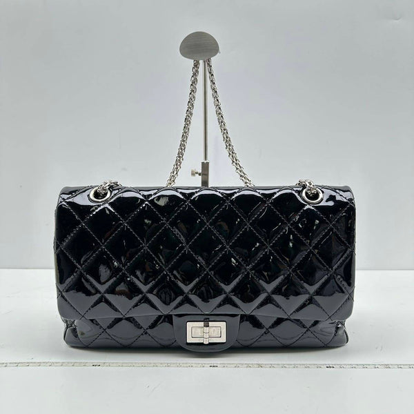 Chanel/CC Reissue 2.55 Jumbo Patent Black Flap Bag Shoulder Bag