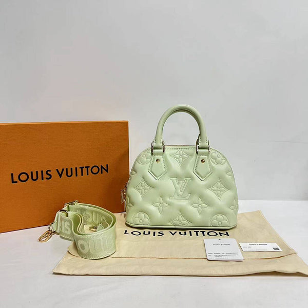 【TikTok Livestream】Louis Vuitton/LV Alma BB Bubblegram Light Green Shoulder Bag