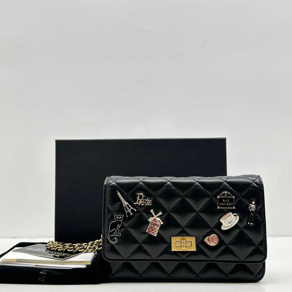 Chanel/CC Reissue 2.55 Paris Rue Cambon Lucky Charms WOC Black Limited Edition Crossbody