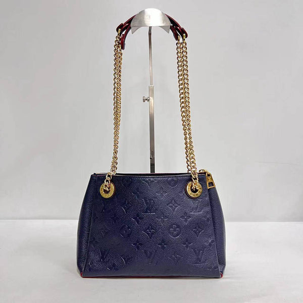 【TikTok Livestream】Louis Vuitton/LV Surene BB Empreinte Monogram Navy Blue/Red  Shoulder Bag