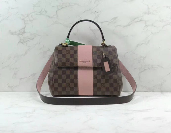 【TikTok Livestream】Louis Vuitton/LV Bond Street Coated Canvas Damier Ebene/Pink Shoulder Bag/Handbag