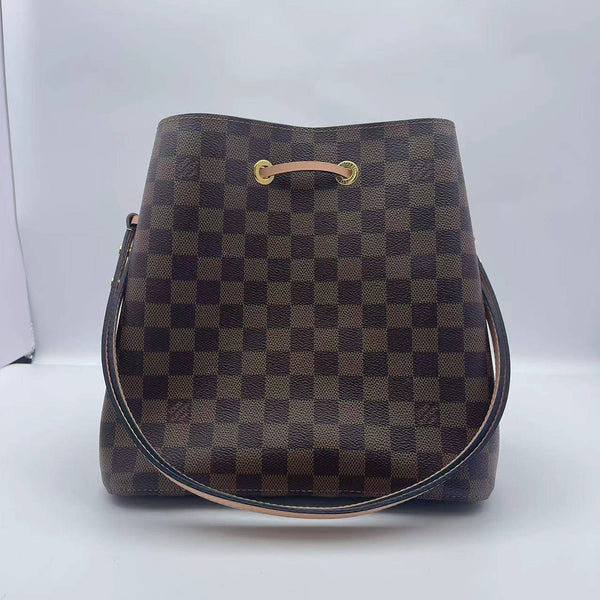 【TikTok Livestream】Louis Vuitton/LV NeoNoe MM Coated Canvas Damier Ebene/Pink Shoulder Bag