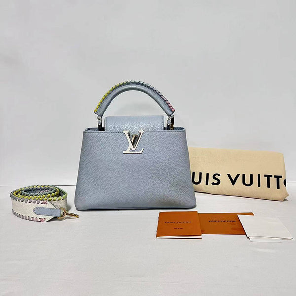 【TikTok Livestream】Louis Vuitton/LV Capucines BB Blue/Rainbow Shoulder Bag