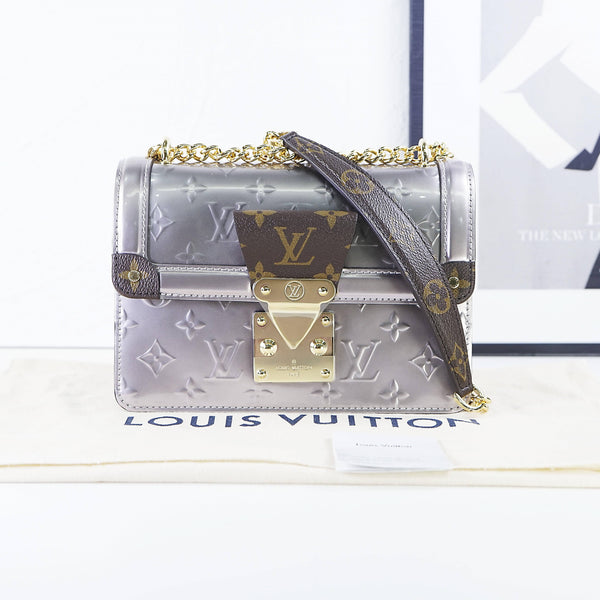 【TikTok Livestream】Louis Vuitton/LV Wynwood Vernis Monogram/Metallic Grey Crossbody