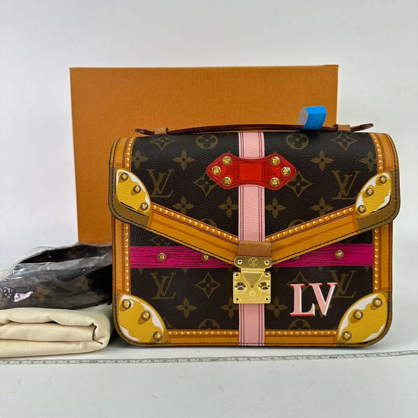 【TikTok Livestream】Louis Vuitton/LV Pochette Metis Summer Trunks Monogram Limited Edition Shoulder Bag