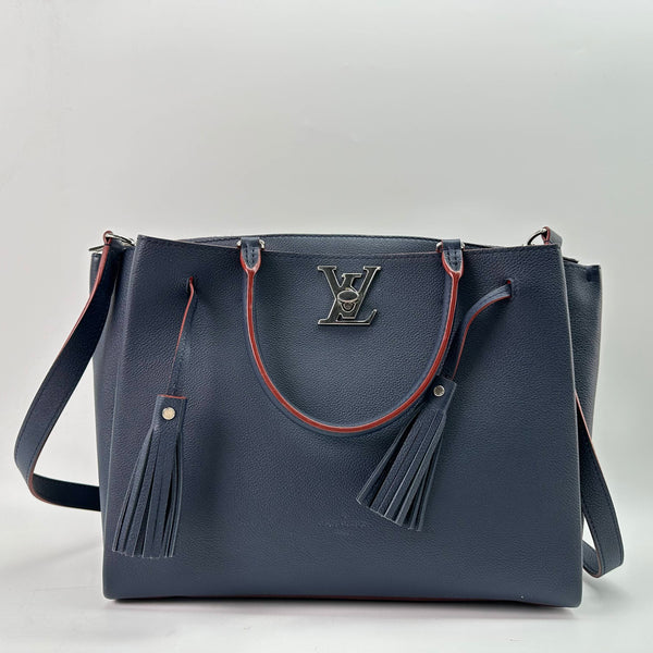 【TikTok Livestream】Louis Vuitton/LV Lockmeto Navy Blue/Red Shoulder Bag