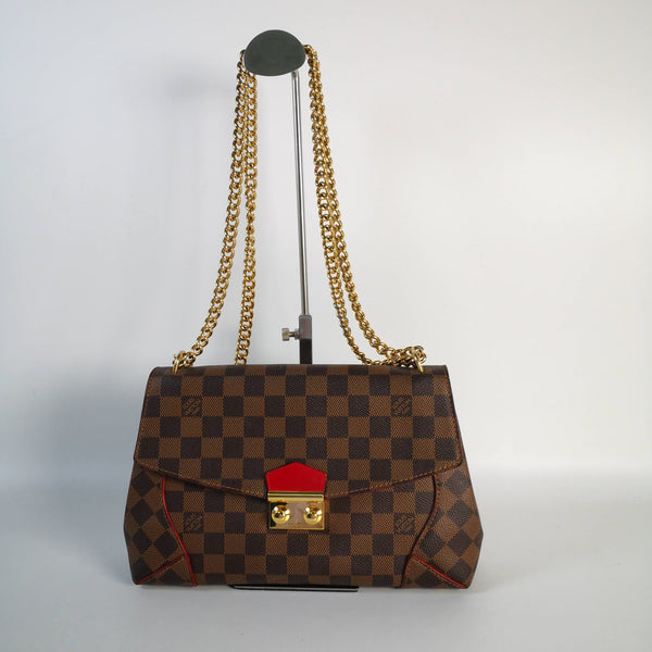 【TikTok Livestream】Louis Vuitton/LV Caissa Clutch MM Coated Canvas Damier Ebene Crossbody