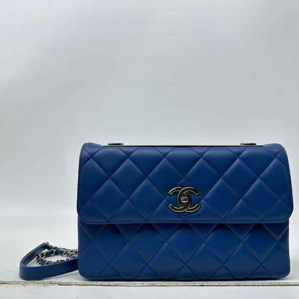 Chanel/CC Trendy CC Flap Bag Quilted Lambskin Blue Shoulder Bag