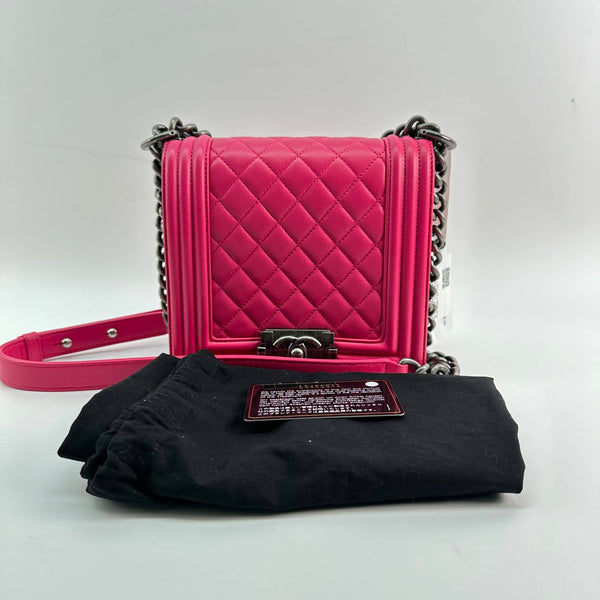 Chanel/CC Le Boy Small Quilted Hot Pink Crossbody