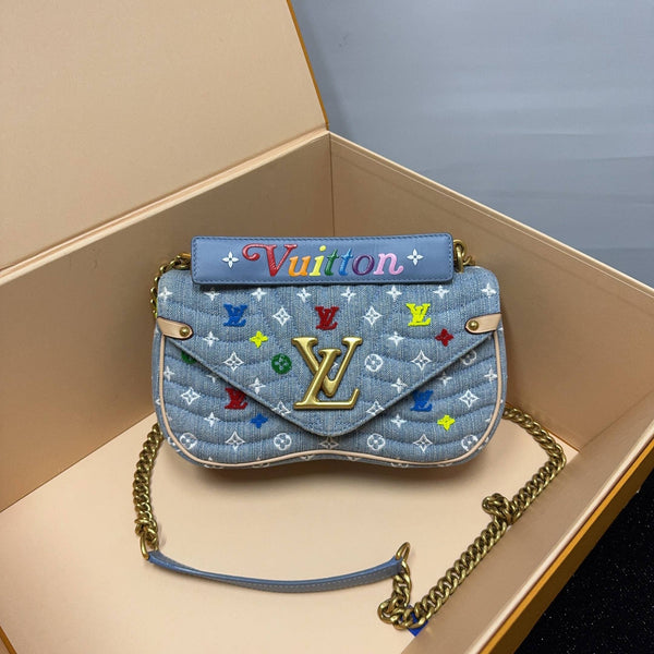 【TikTok Livestream】Louis Vuitton/ LV Denim New Wave Chain Embroidered Blue