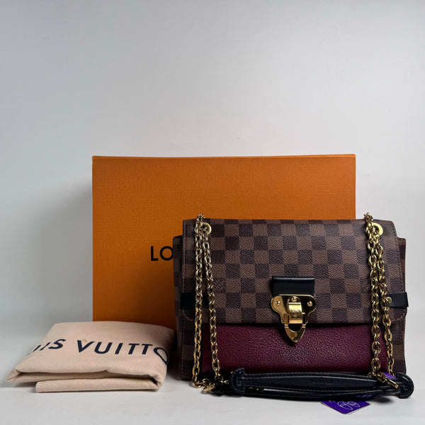 【TikTok Livestream】Louis Vuitton/LV Vavin PM Coated Canvas Damier Ebene/Burgundy Crossbody