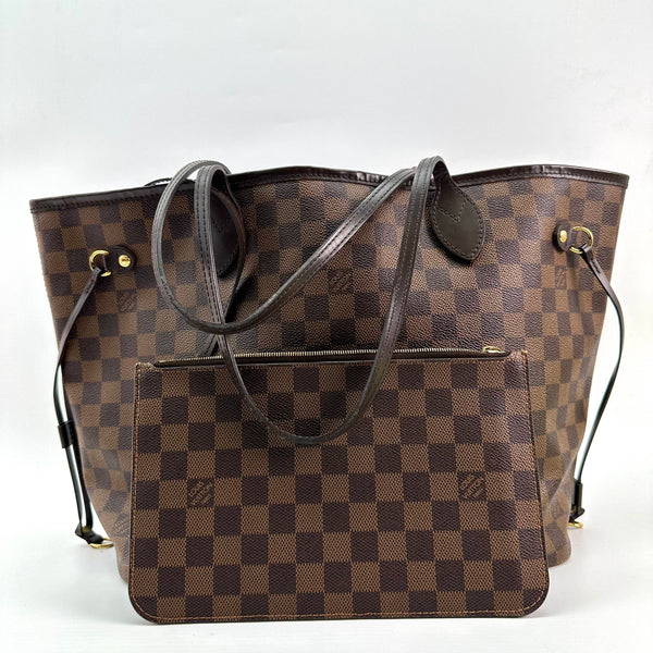 【TikTok Livestream】Louis Vuitton/LV Neverfull MM Damier Ebene Red Interior Tote Bag