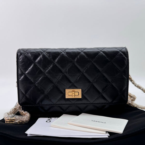 Chanel/CC Reissue 2.55 Aged Calfskin Black WOC Crossbody