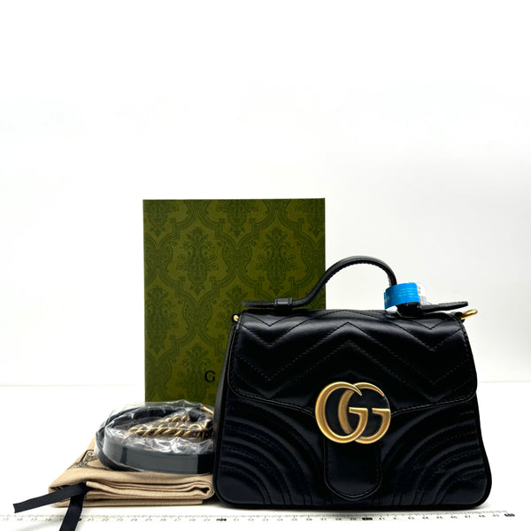 【TikTok Livestream】Gucci/GG Marmont Mini Matelasse Quilted Black