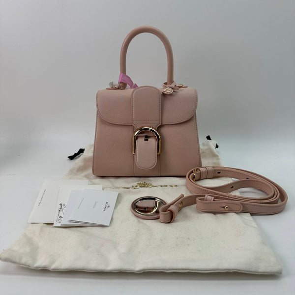 【TikTok Livestream】Delvaux Brillant Mini Light Pink Shoulder Bag