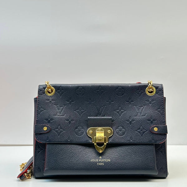 【TikTok Livestream】Louis Vuitton/LV Vavin PM Empreinte Navy Blue/Red Crossbody