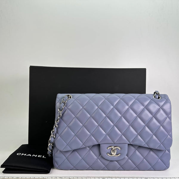 Chanel/CC Classic Double Flap Bag Purple Shoulder Bag