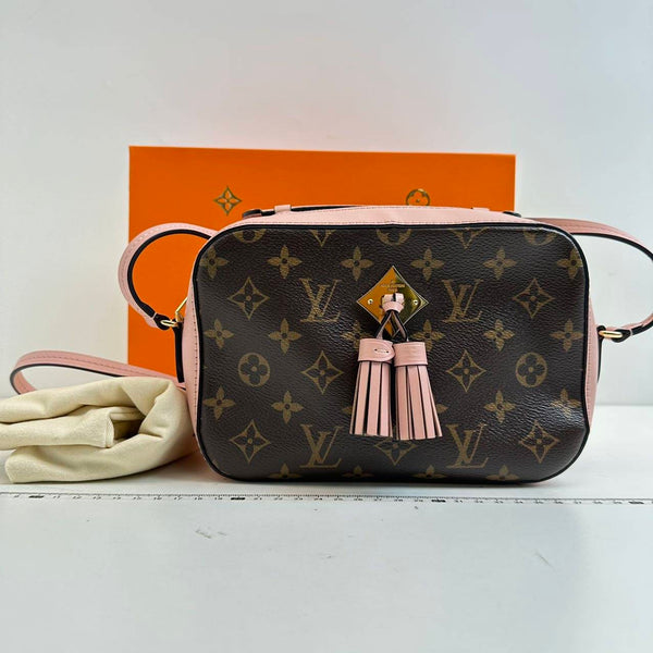 【TikTok Livestream】Louis Vuitton/LV Saintonge Monogram/Pink Camera Bag Shoulder Bag