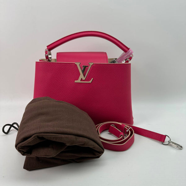 【TikTok Livestream】Louis Vuitton/LV Capucines MM Hot Pink Shoulder Bag